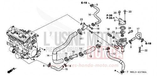 THERMOSTAT CBR1000RR5 de 2005